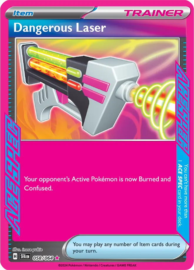 058/064 Dangerous Laser Shrouded Fable Pokémon Card