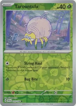 016/198 Tarountula Reverse Holo Scarlet & Violet Base Set Pokémon Card