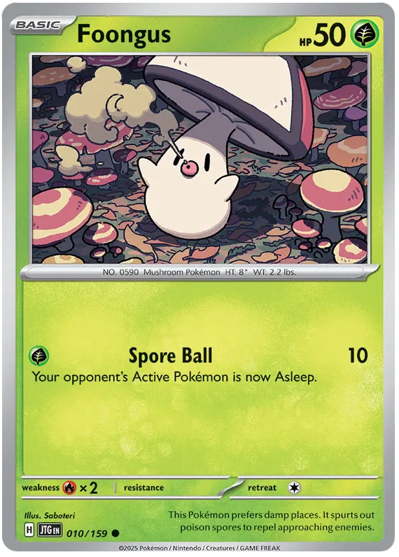 010/159 Foongus Journey Together Pokémon Card