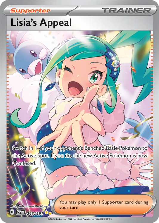 246/191 Lisia's Appeal Surging Sparks Pokémon Card