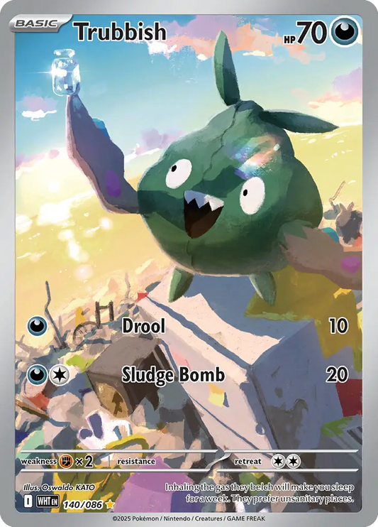 140/086 Trubbish White Flare Pokémon Card