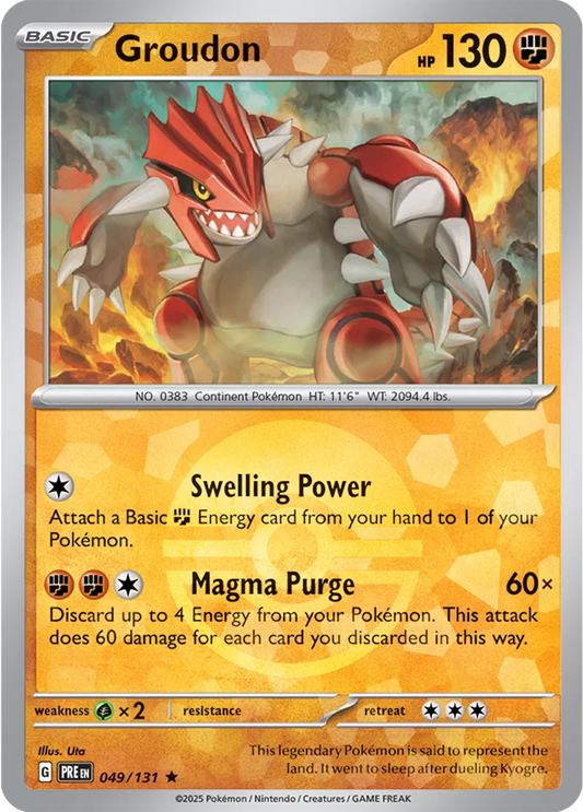 049/131 Groudon Poke Ball Holo Evolutions Pokémon Card
