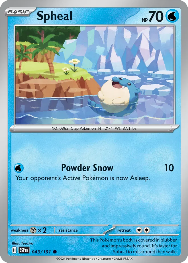 043/191 Spheal Surging Sparks Pokémon Card