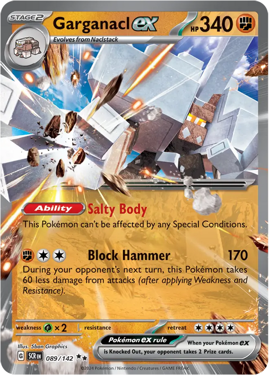089/142 Garganacl ex Stellar Crown Pokémon Card