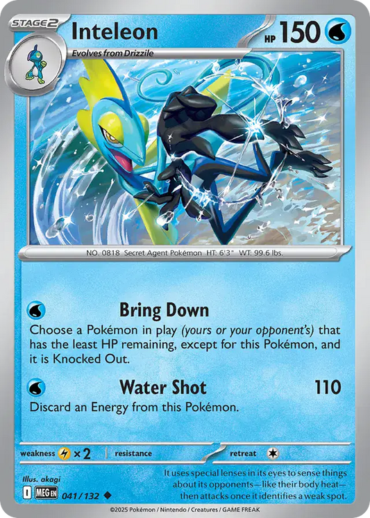 041/132 Inteleon Mega Evolution Pokémon Card