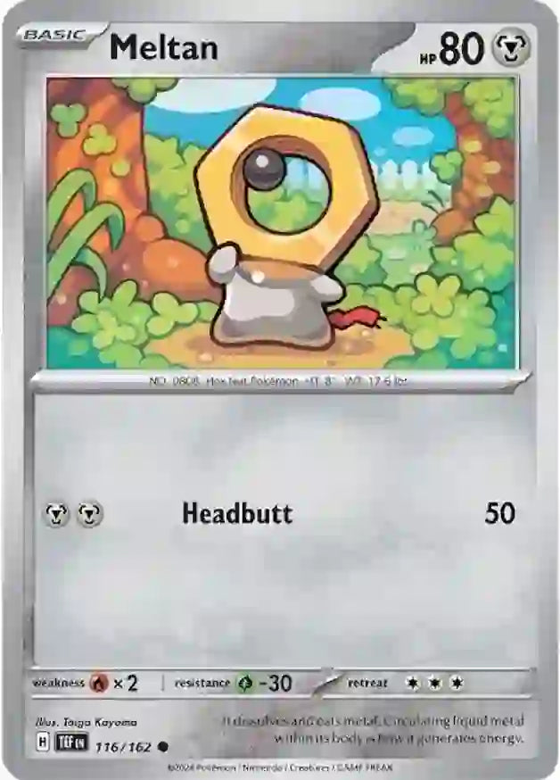 116/162 Meltan Scarlet & Violet Temporal Forces Pokémon Card