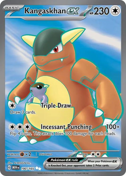 190/165 Kangaskhan ex 151 Pokémon Card