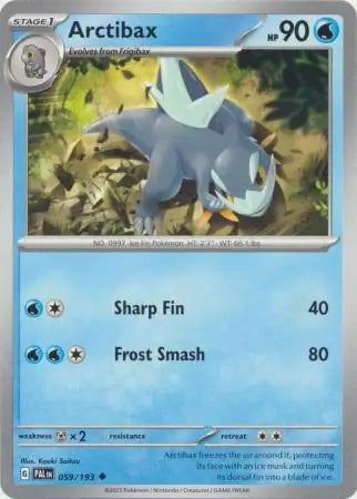 059/193 Arctibax Paldea Evolved Pokémon Card