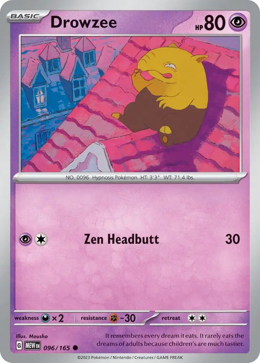 096/165 Drowzee 151 Pokémon Card