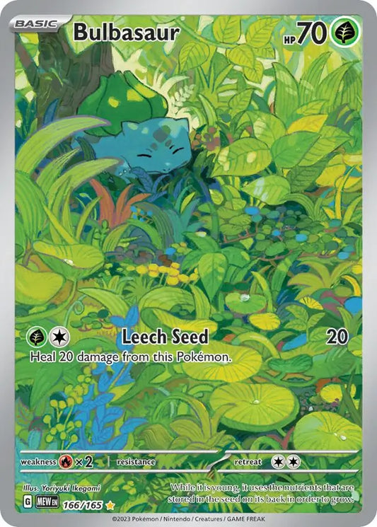166/165 Bulbasaur 151 Pokémon Card