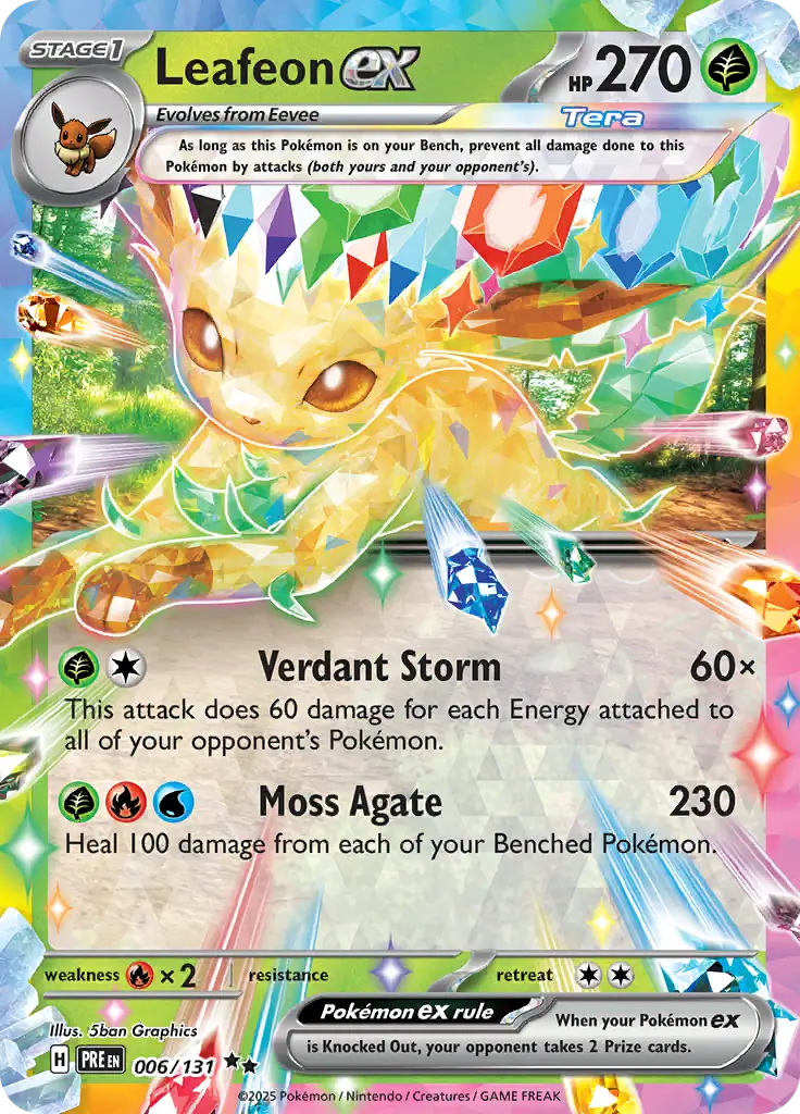006/131 Leafeon ex Prismatic Evolutions Pokémon Card