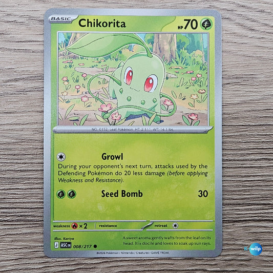 008/217 Chikorita Ascended Heroes Pokémon Trading Card
