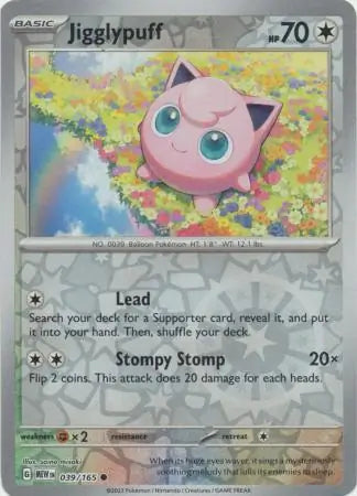 039/165 Jigglypuff Reverse Holo 151 Pokémon Card