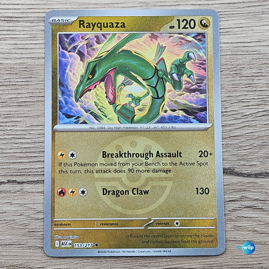 153/217 Rayquaza Pokeball Reverse Holo Ascended Heroes Pokémon Trading Card