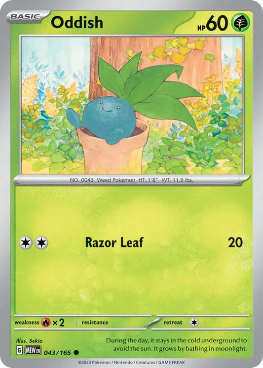 043/165 Oddish 151 Pokémon Card