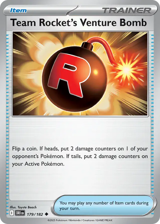 179/182 Team Rocket's Venture Bomb Destined Rivals Pokémon Card