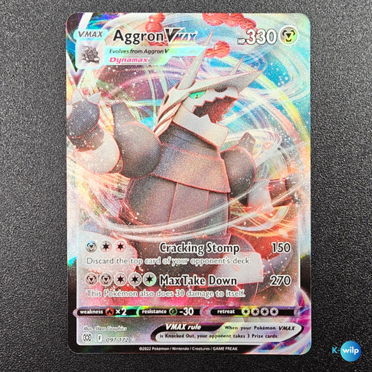 Aggron Vmax 097/172 Brilliant Stars Holo Full Art Ultra Rare English Pokémon Trading Card