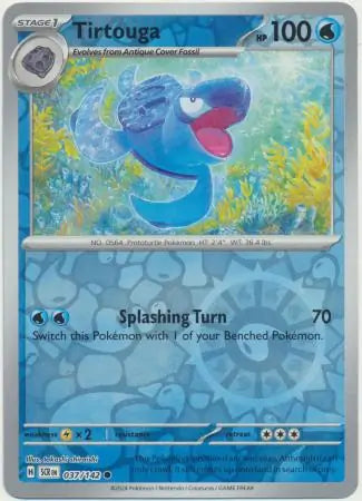 037/142 Tirtouga Reverse Holo Stellar Crown Pokémon Card
