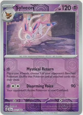 022/064 Sylveon Reverse Holo Shrouded Fable Pokémon Card