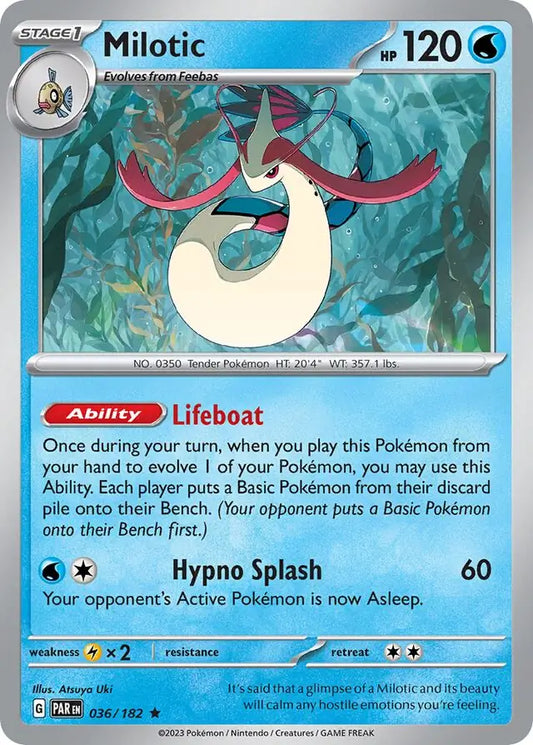 036/182 Milotic Paradox Rift Pokémon Card