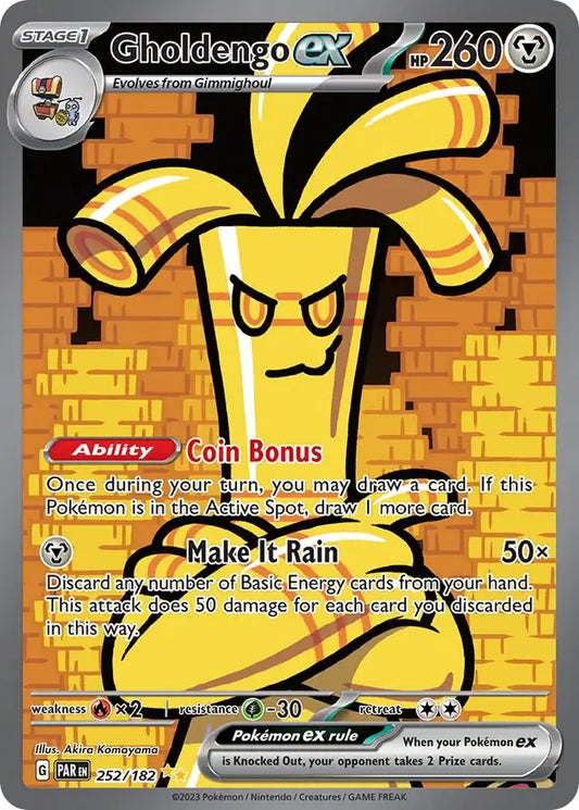 252/182 Gholdengo ex Paradox Rift Pokémon Card