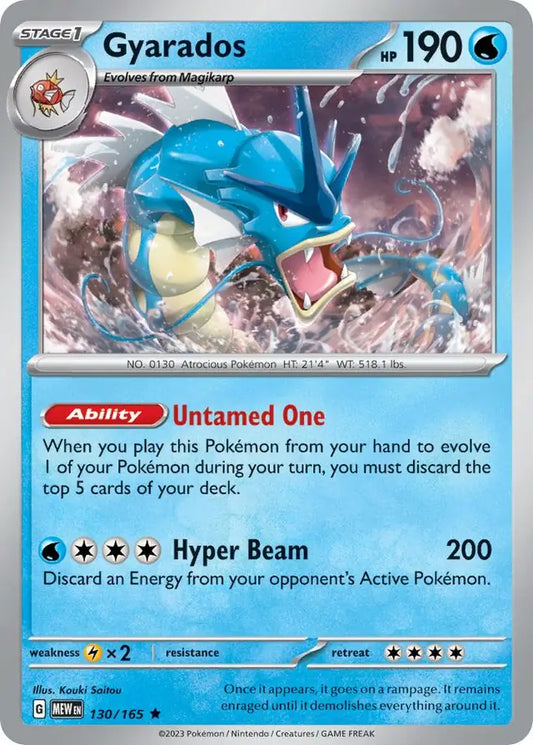 130/165 Gyarados 151 Pokémon Card