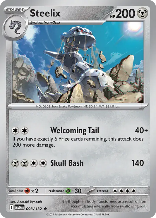 093/132 Steelix Mega Evolution Pokémon Card