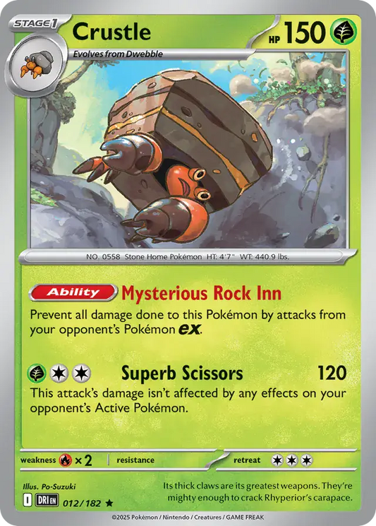 012/182 Crustle Destined Rivals Pokémon Card