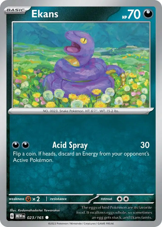 023/165 Ekans 151 Pokémon Card