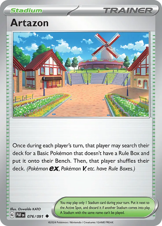076/091 Artazon Paldean Fates Pokémon Card