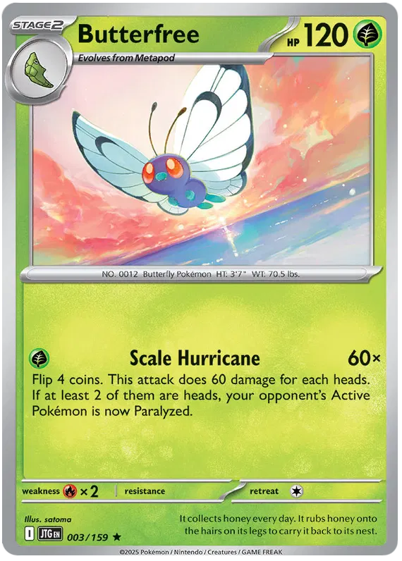 003/159 Butterfree Journey Together Pokémon Card