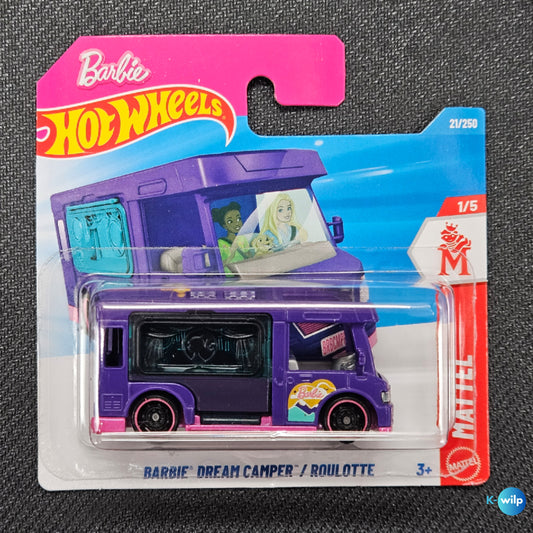 21/250 Barbie Dream Camper 2026 Mainline Hot Wheels Short Card Mattel
