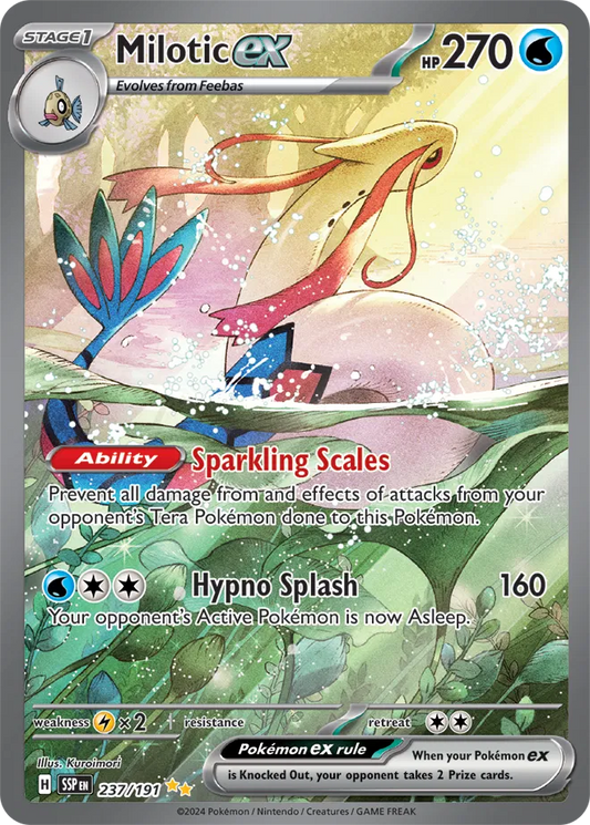 237/191 Milotic ex Surging Sparks Pokémon Card