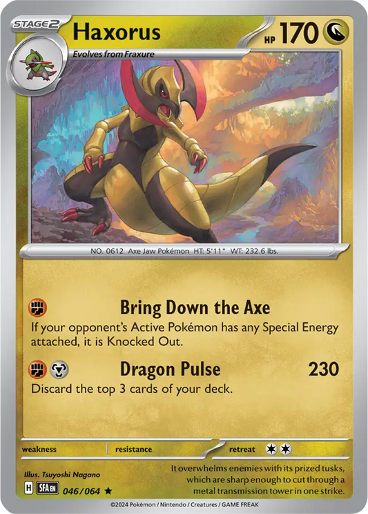 046/064 Haxorus Shrouded Fable Pokémon Card