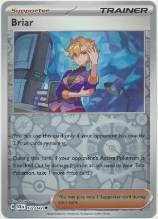 132/142 Briar Reverse Holo Stellar Crown Pokémon Card