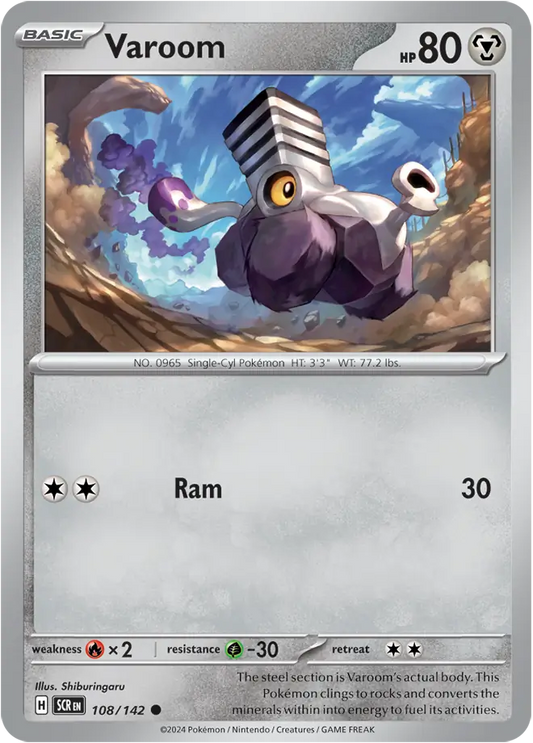 108/142 Varoom Stellar Crown Pokémon Card