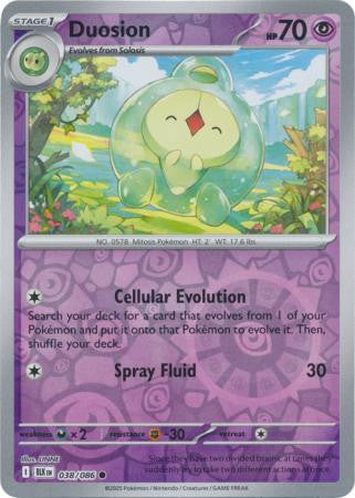 038/086 Duosion Reverse Holo Black Bolt Pokémon Card