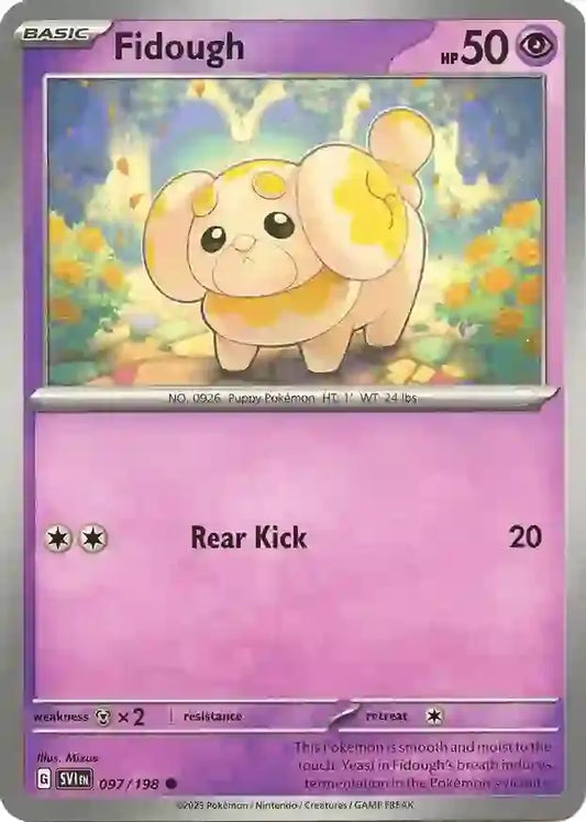 097/198 Fidough Scarlet & Violet Base Set Pokémon Card