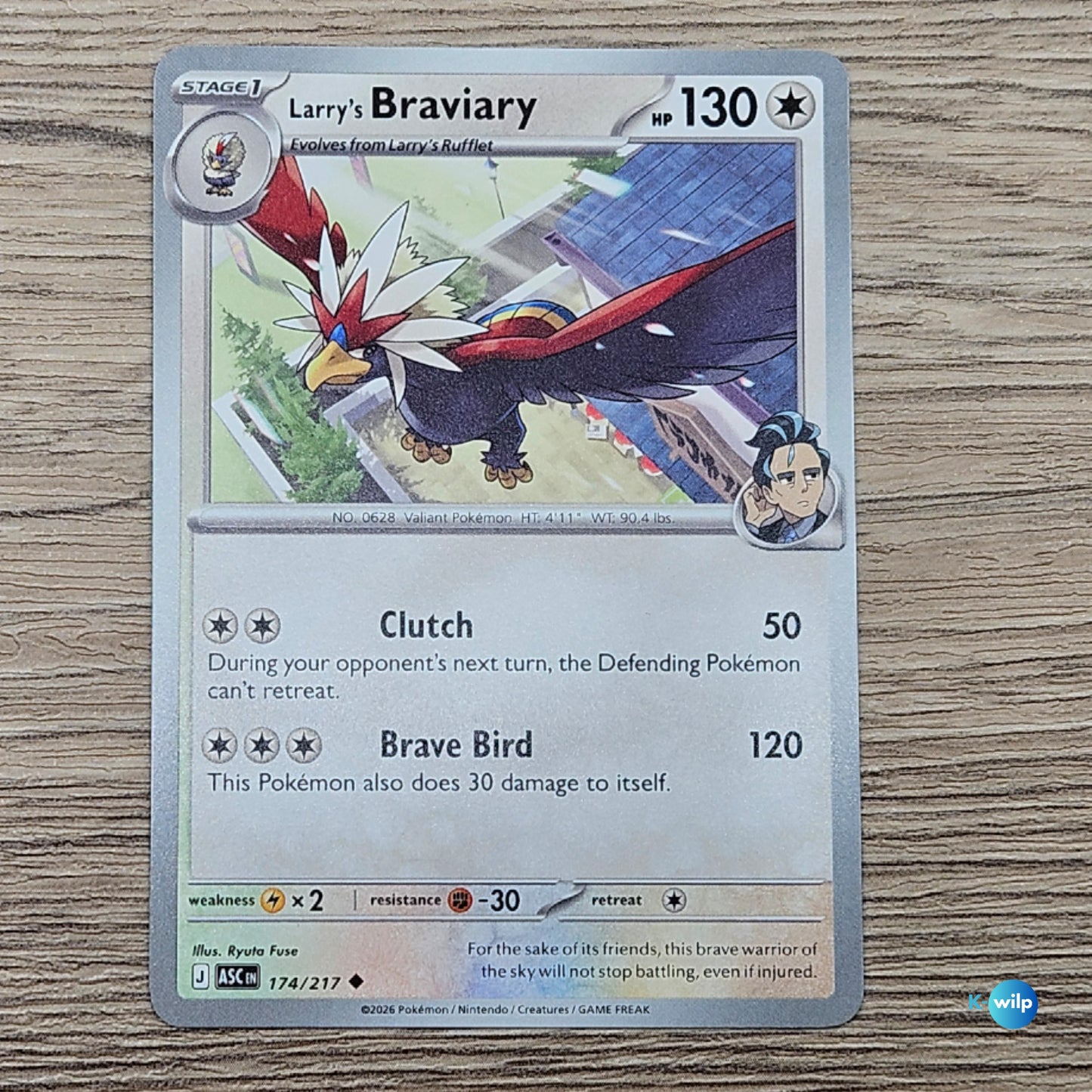 174/217 Larry's Braviary Ascended Heroes Pokémon Trading Card