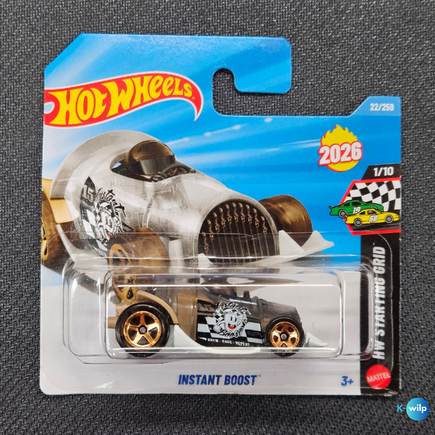 22/250 Instant Boost HW Starting Grid 2026 Mainline Hot Wheels Short Card