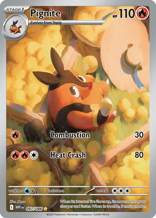 097/086 Pignite White Flare Pokémon Card
