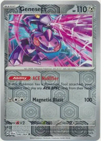 040/064 Genesect Reverse Holo Shrouded Fable Pokémon Card