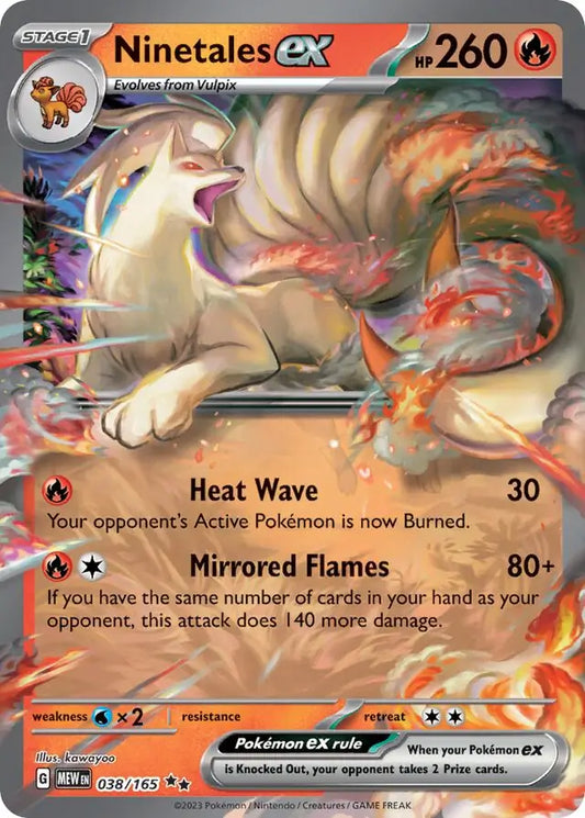 038/165 Ninetales ex 151 Pokémon Card