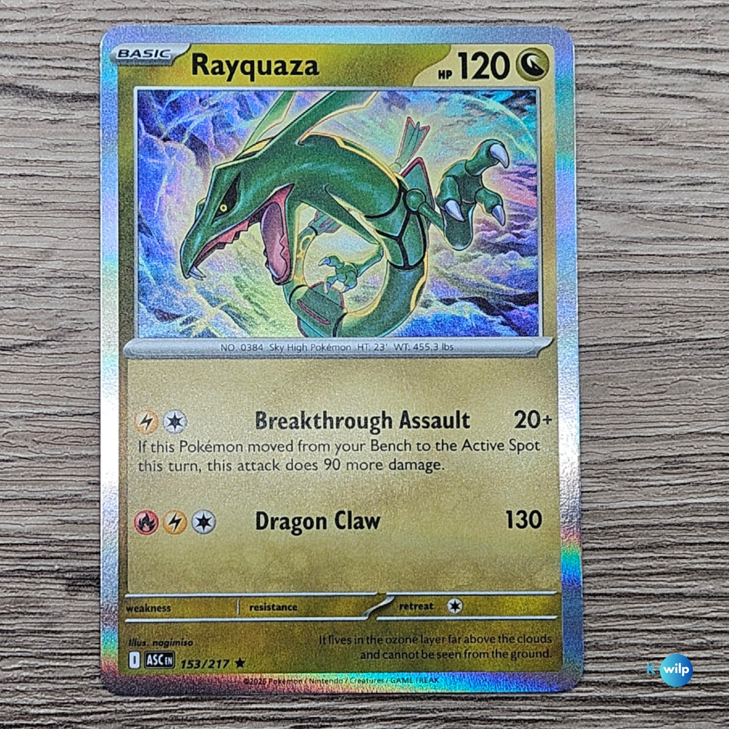 153/217 Rayquaza Holo Ascended Heroes Pokémon Trading Card