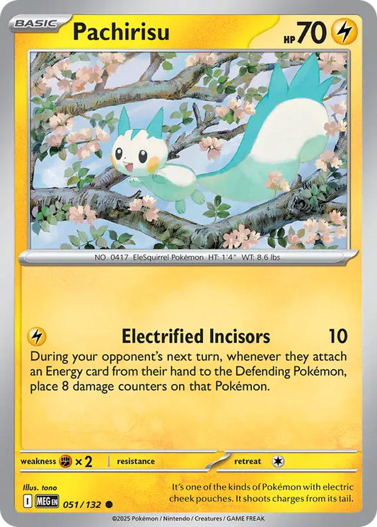 051/132 Pachirisu Mega Evolution Pokémon Card