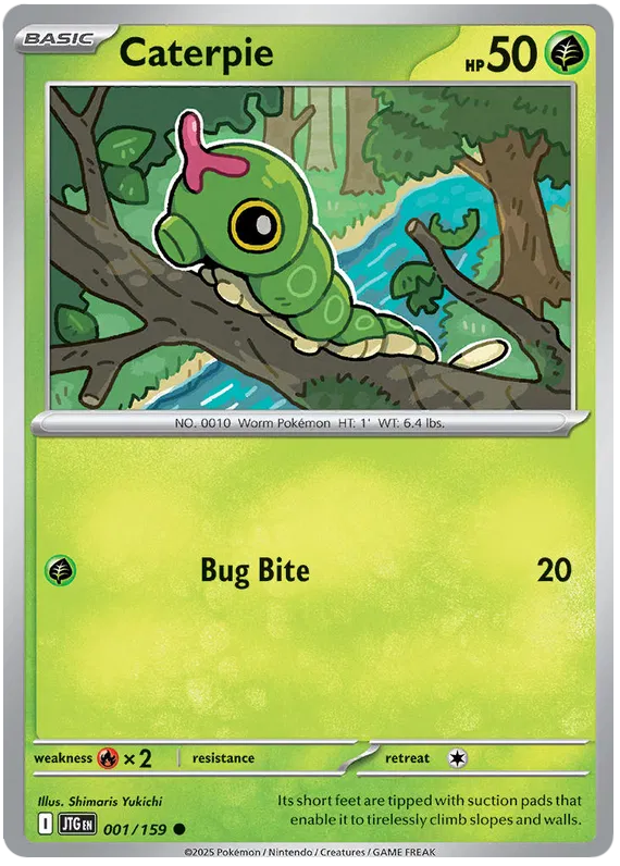 001/159 Caterpie Journey Together Pokémon Card