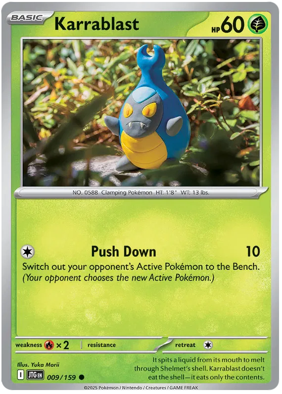 009/159 Karrablast Journey Together Pokémon Card