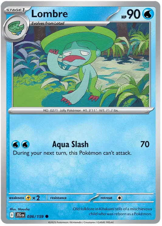 036/159 Lombre Journey Together Pokémon Card