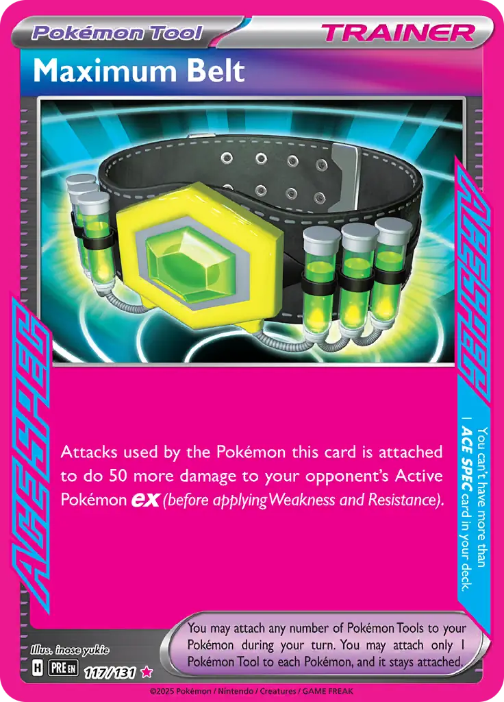 117/131 Maximum Belt Prismatic Evolutions Pokémon Card