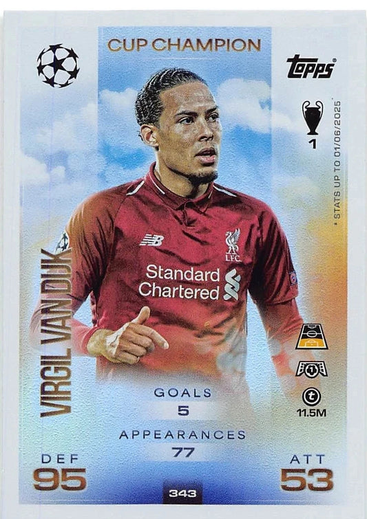 343 Virgil van Dijk (Liverpool) Cup Champion
